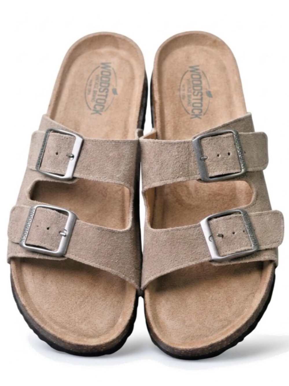 NWOT Woodstock Bert Leather Suede Upper Corkbed Tan SZ 9 Birkenstock dupes